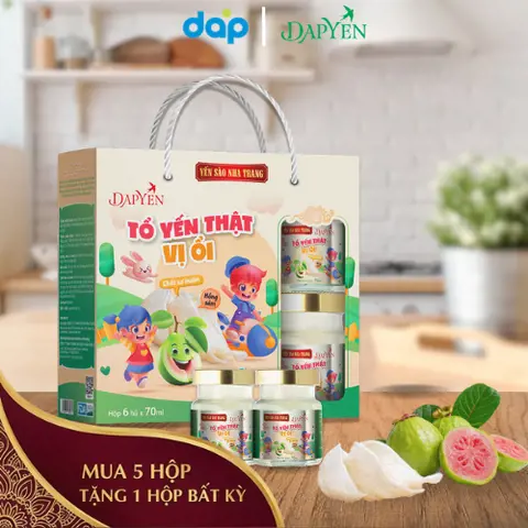 Tổ yến thật chưng ổi, hộp 6 hũ