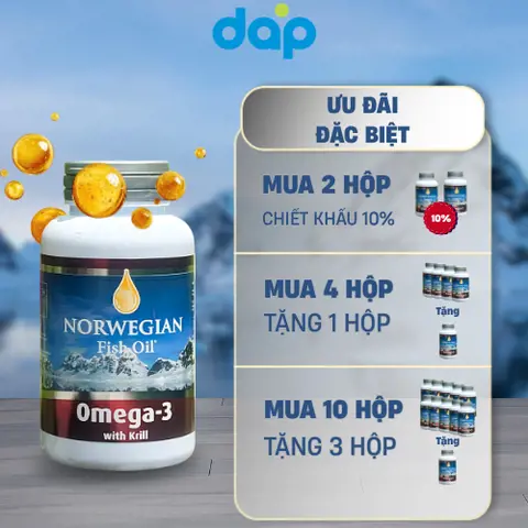 Norwegian Fish oil Omega-3 with Krill oil 1000mg 60v/lọ