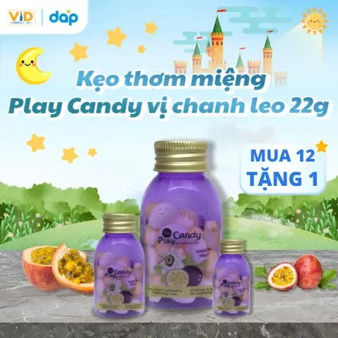 Kẹo thơm miệng Play Candy vị chanh leo 22g