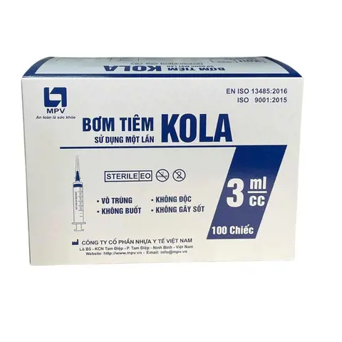 Bơm tiêm KOLA sử dụng một lần 3ml kim 25G x 1''