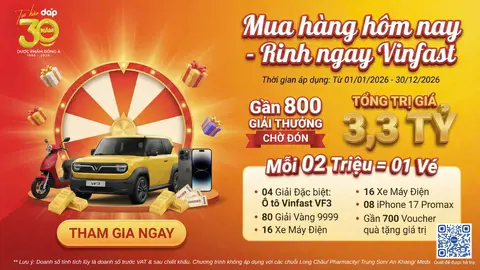 Mua hàng hôm nay - Rinh ngay Vinfast VF3 và Vàng 9999