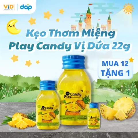 Kẹo Thơm Miệng Play Candy Vị Dứa 22g
