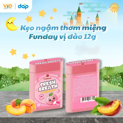 Kẹo ngậm thơm miệng Funday vị đào 12g